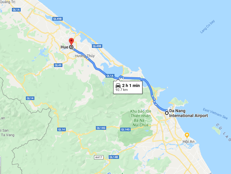 How to travel from Danang to Hue